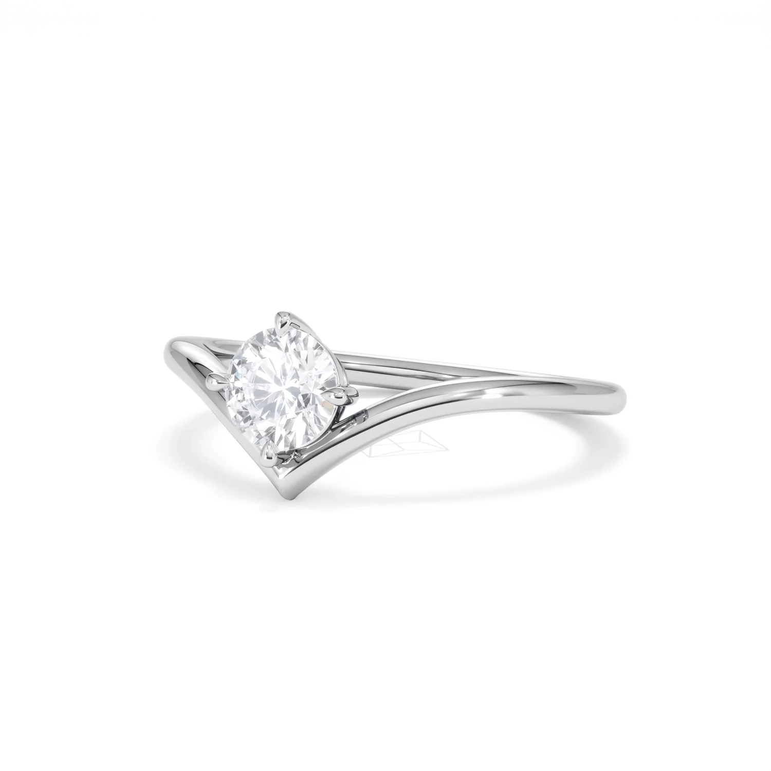 Vela 0.50ct Round Cut Lab Diamond Solitaire Engagement Ring in Platinum - Image 82