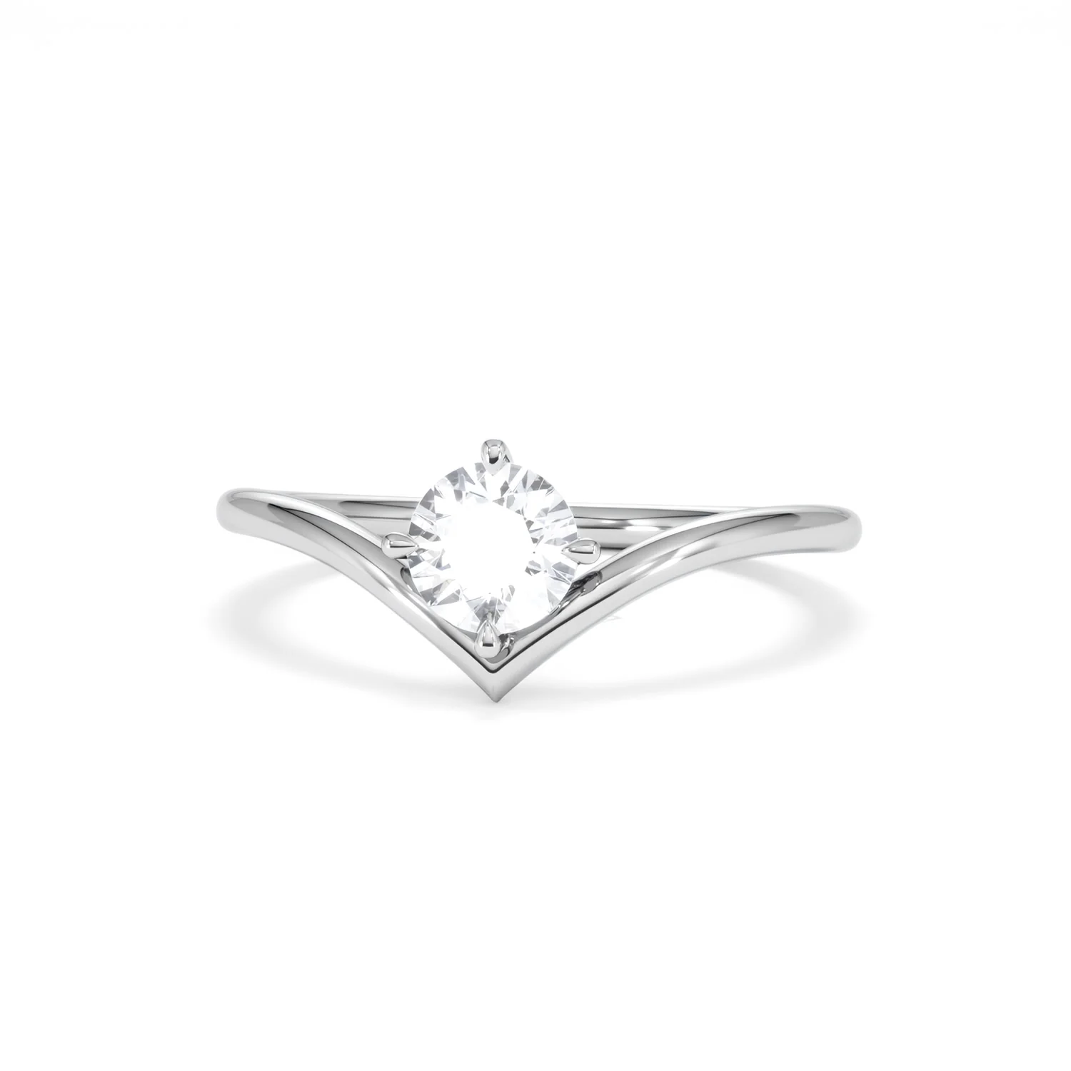 Vela 0.50ct Round Cut Lab Diamond Solitaire Engagement Ring in Platinum - Image 86