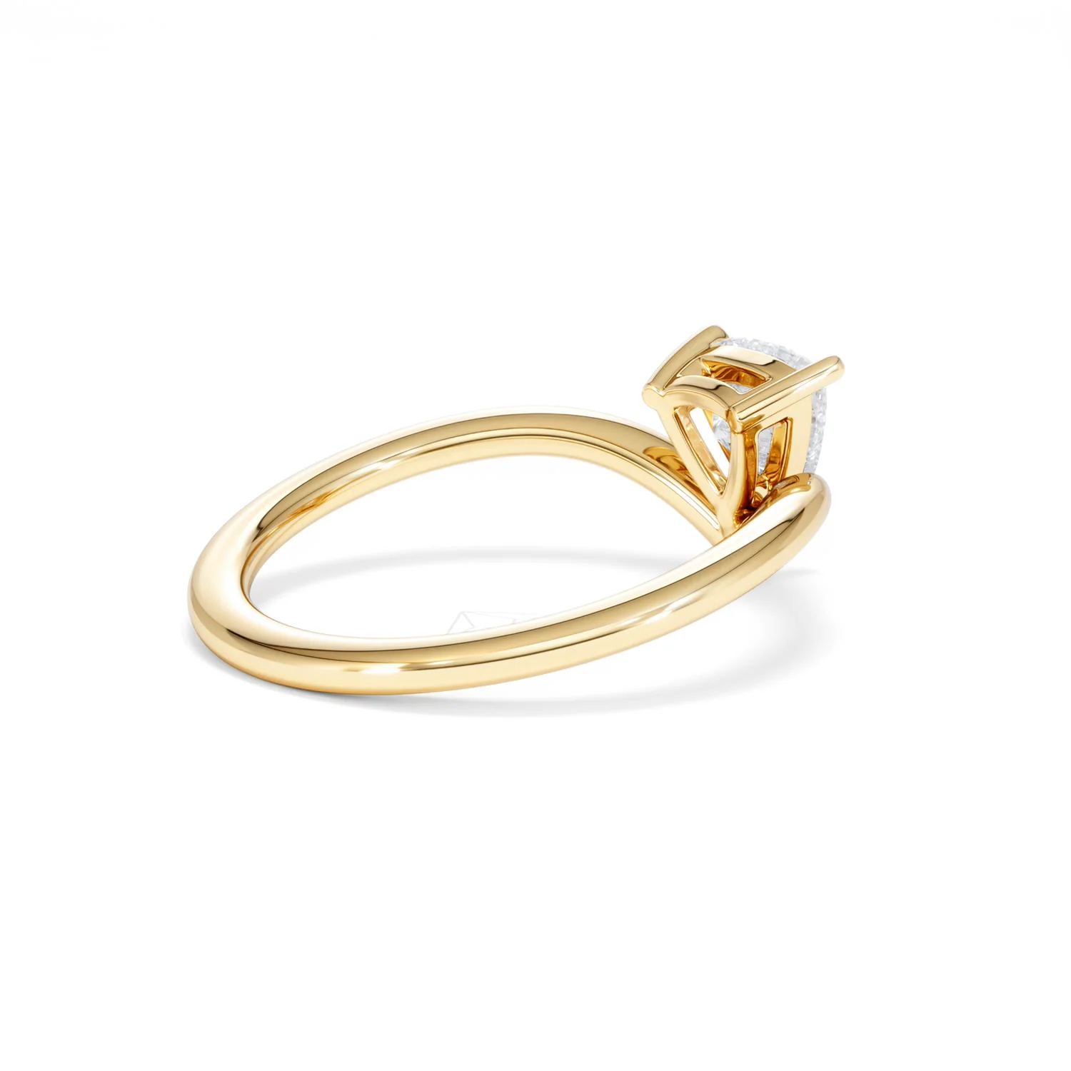 Vela 0.50ct Trillion Cut Lab Diamond Solitaire Engagement Ring in 18K Yellow Gold - Image 36