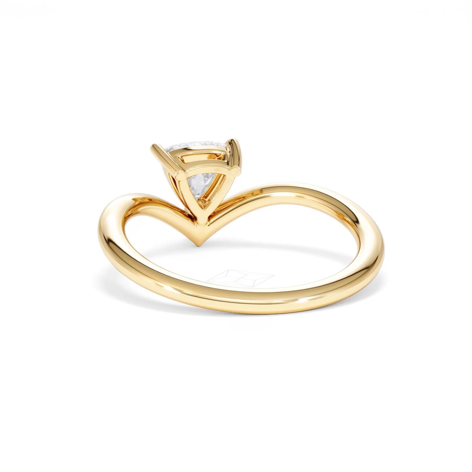 Vela 0.50ct Trillion Cut Lab Diamond Solitaire Engagement Ring in 18K Yellow Gold - Image 52