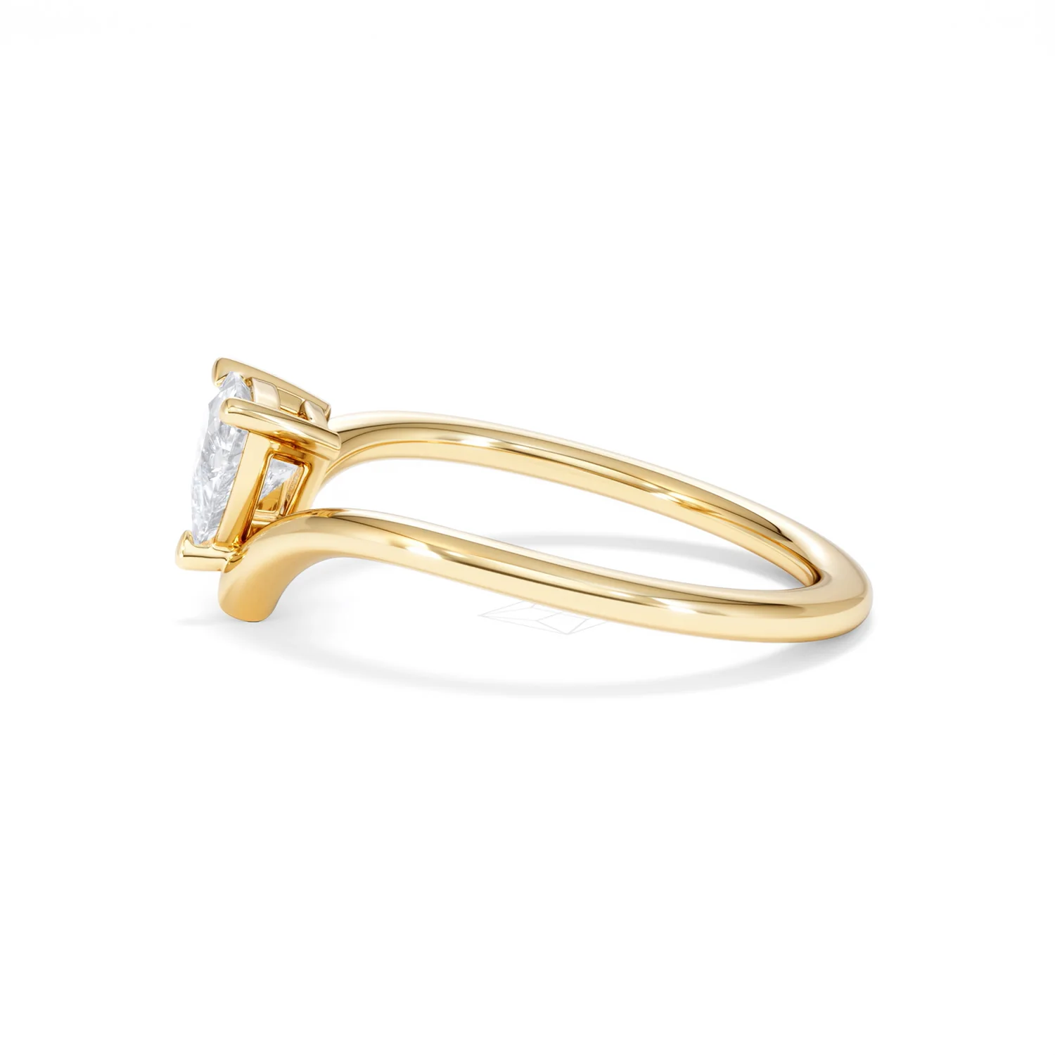 Vela 0.50ct Trillion Cut Lab Diamond Solitaire Engagement Ring in 18K Yellow Gold - Image 69
