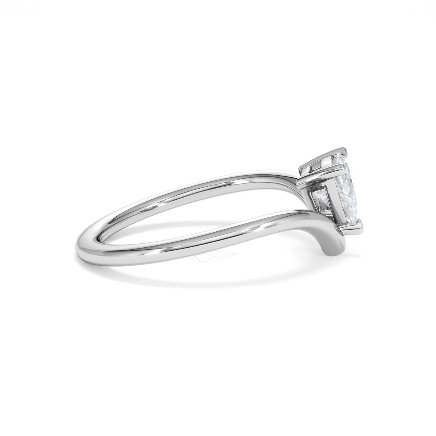 Vela 0.50ct Trillion Cut Lab Diamond Solitaire Engagement Ring in Platinum - Image 26