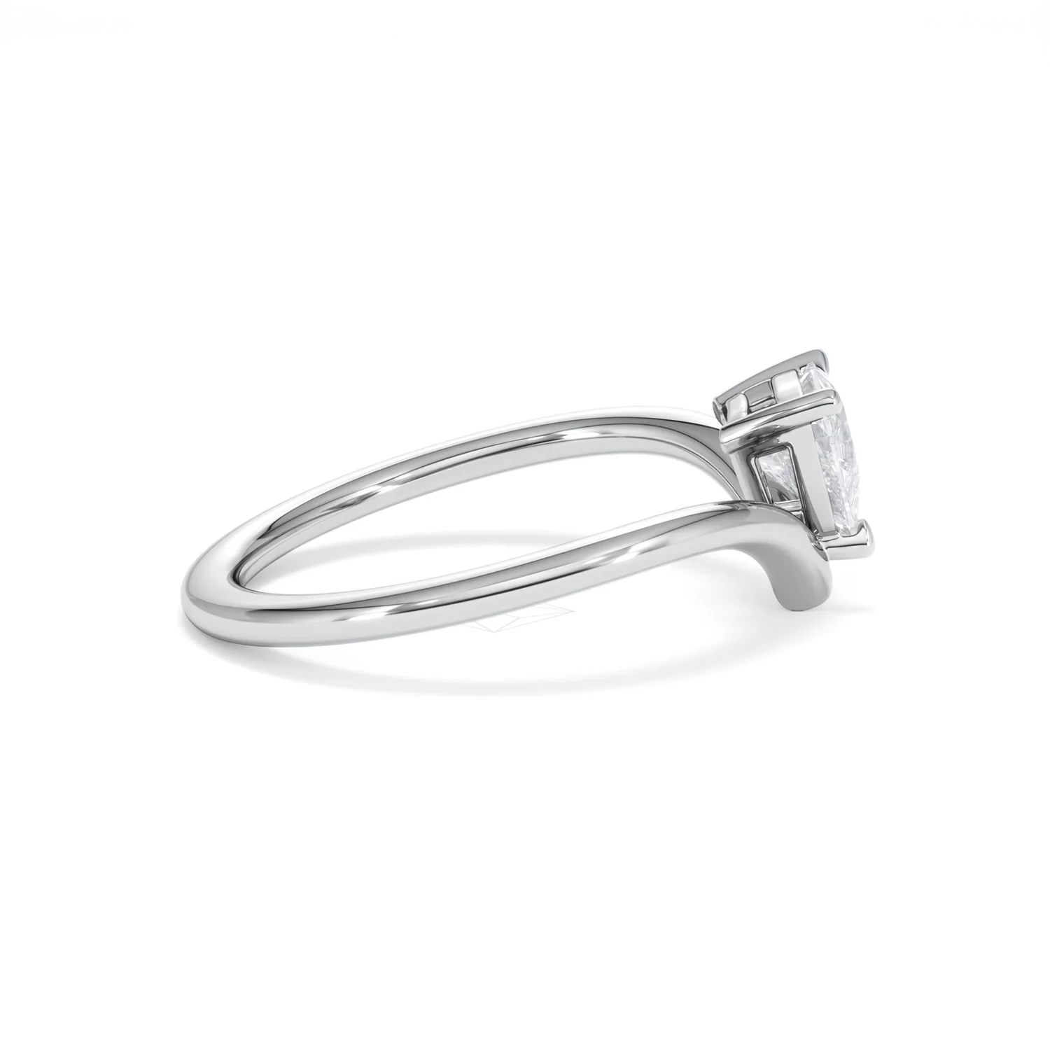 Vela 0.50ct Trillion Cut Lab Diamond Solitaire Engagement Ring in Platinum - Image 27