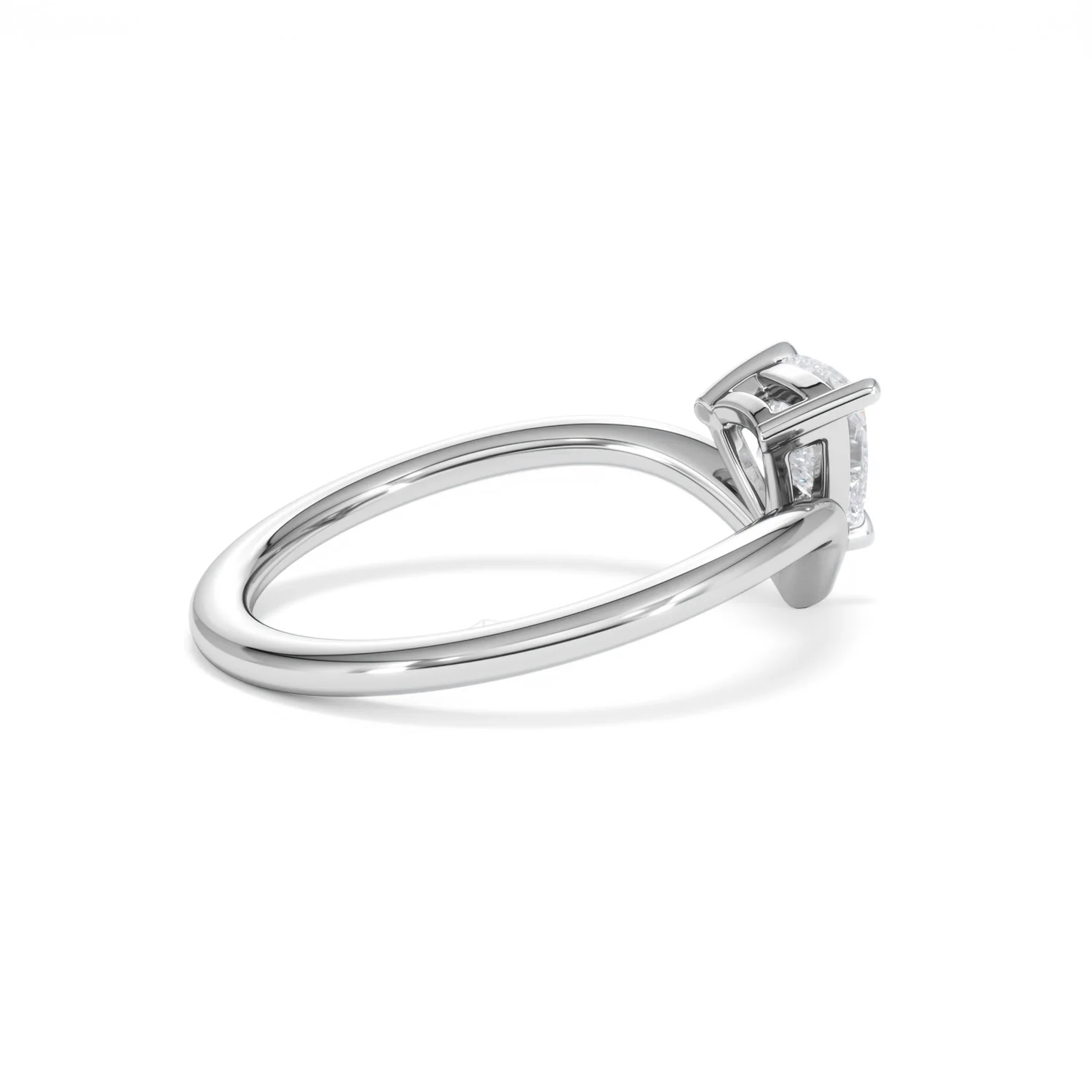Vela 0.50ct Trillion Cut Lab Diamond Solitaire Engagement Ring in Platinum - Image 32