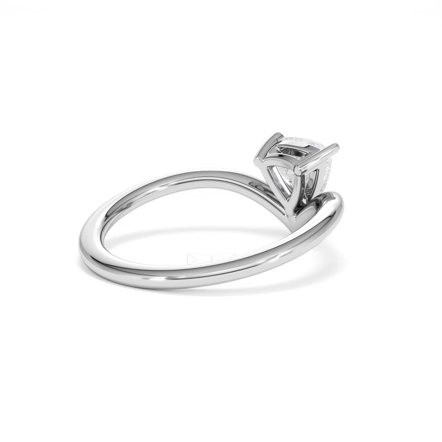 Vela 0.50ct Trillion Cut Lab Diamond Solitaire Engagement Ring in Platinum - Image 37