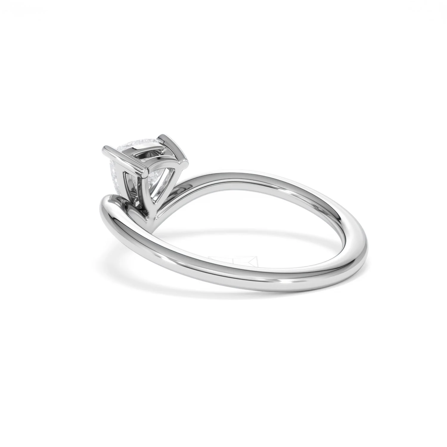 Vela 0.50ct Trillion Cut Lab Diamond Solitaire Engagement Ring in Platinum - Image 57
