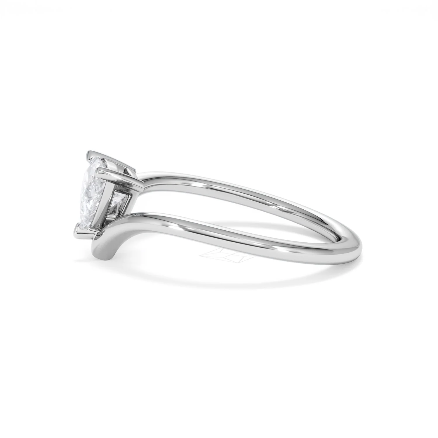 Vela 0.50ct Trillion Cut Lab Diamond Solitaire Engagement Ring in Platinum - Image 69