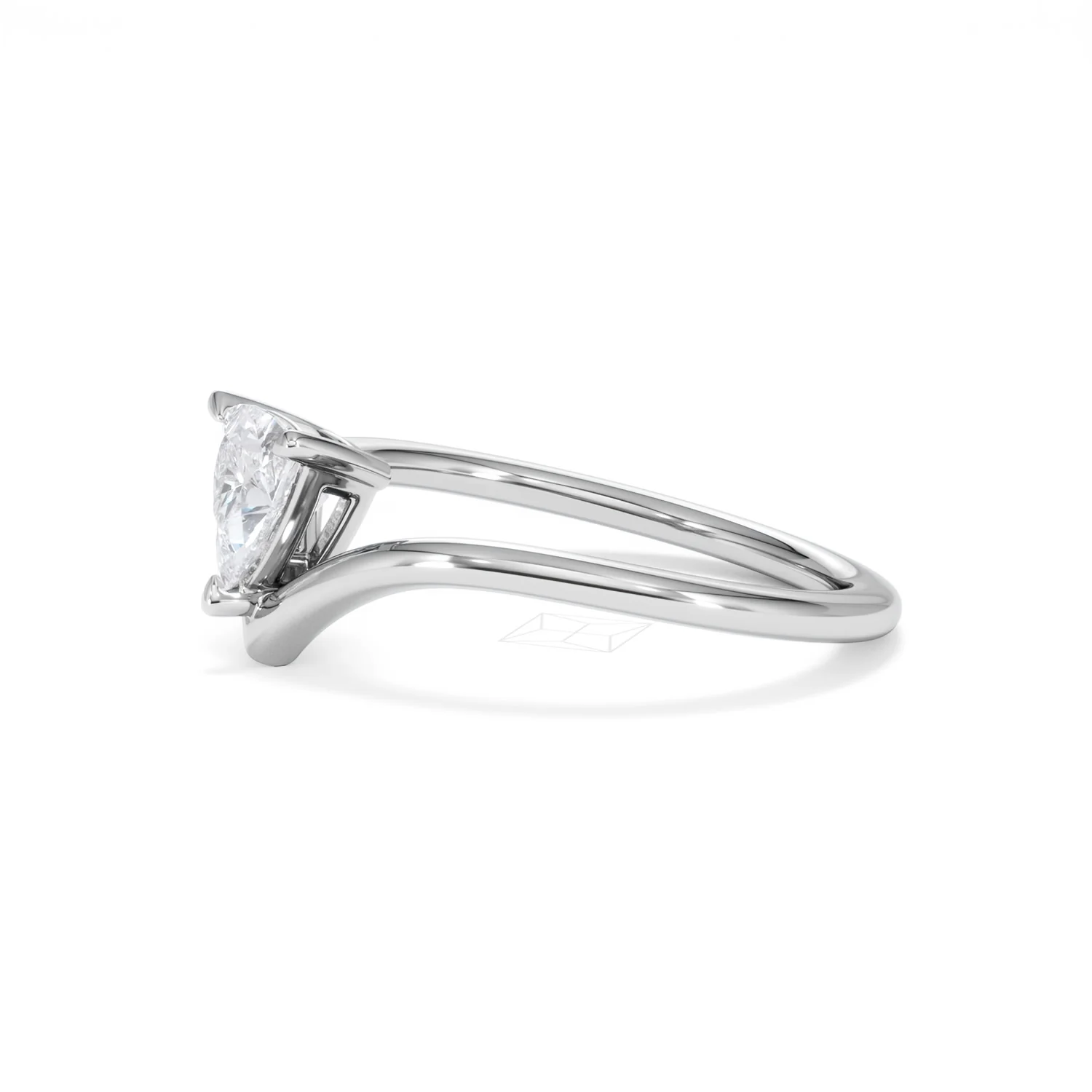 Vela 0.50ct Trillion Cut Lab Diamond Solitaire Engagement Ring in Platinum - Image 72