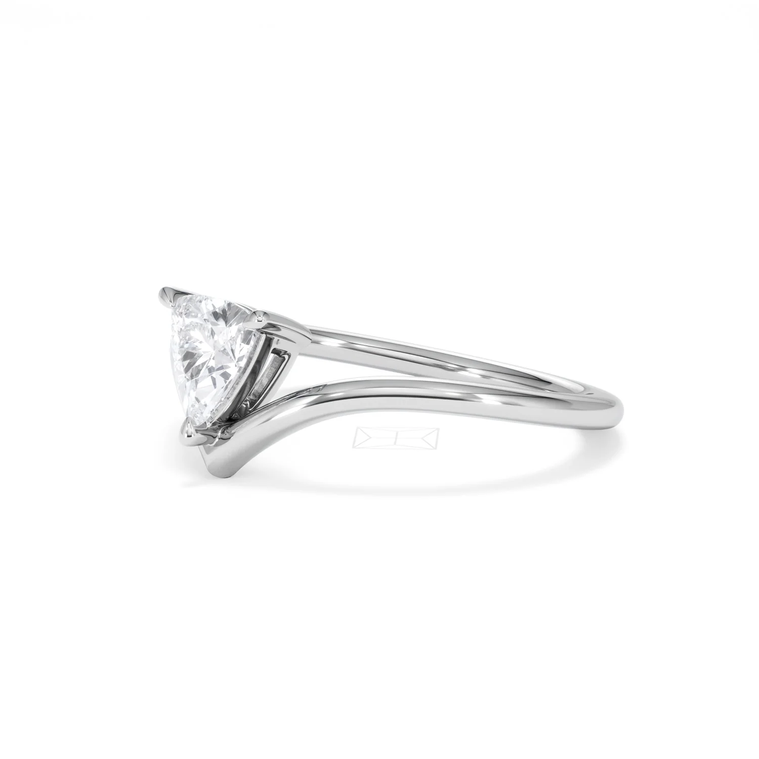 Vela 0.50ct Trillion Cut Lab Diamond Solitaire Engagement Ring in Platinum - Image 76