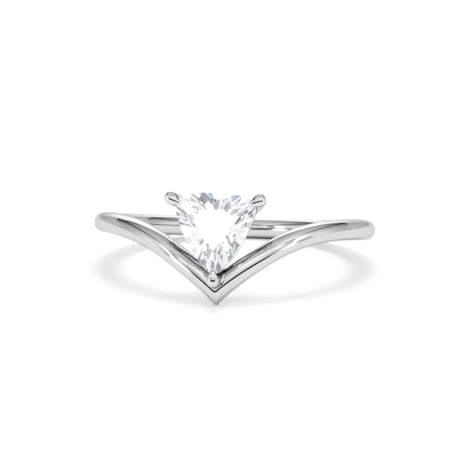 Vela 0.50ct Trillion Cut Lab Diamond Solitaire Engagement Ring in Platinum - Image 85