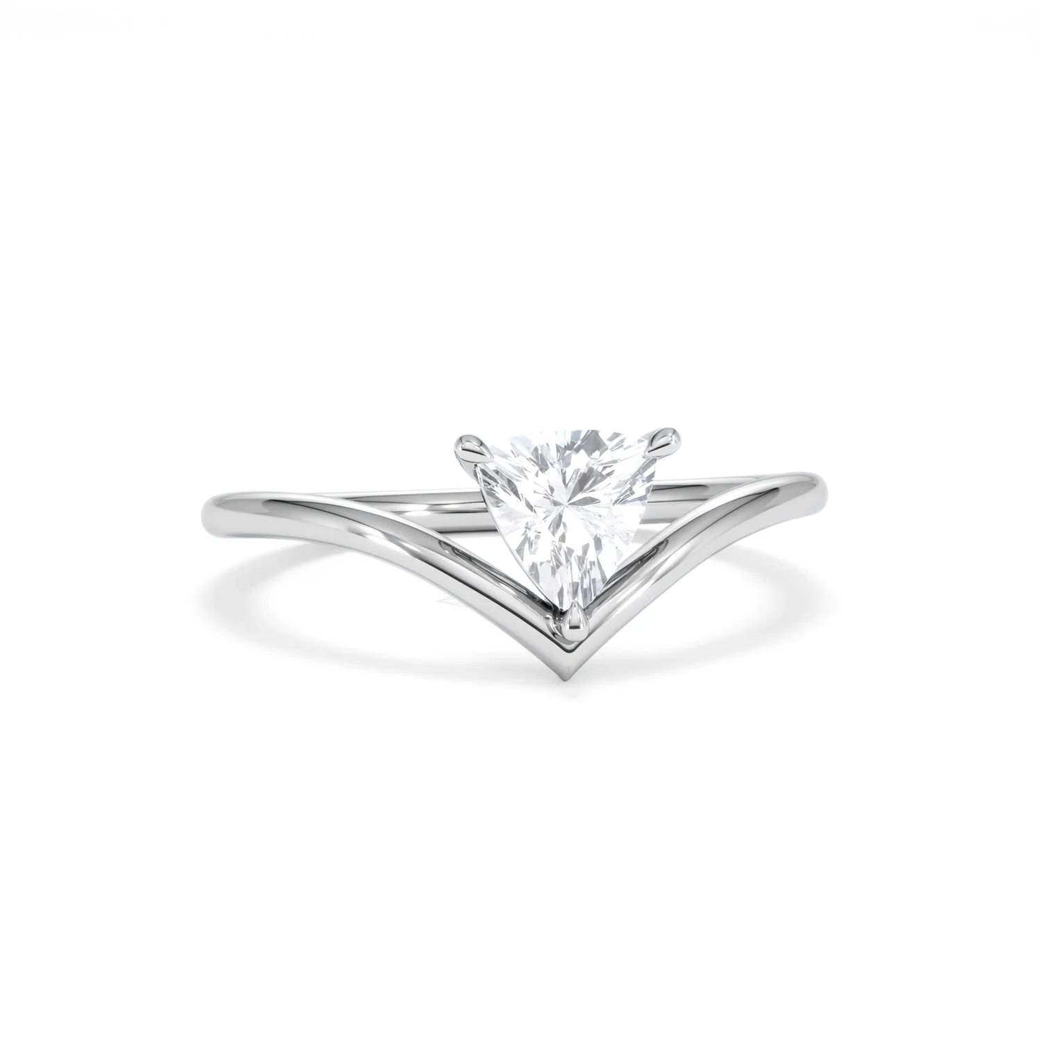 Vela 0.50ct Trillion Cut Lab Diamond Solitaire Engagement Ring in Platinum - Image 9