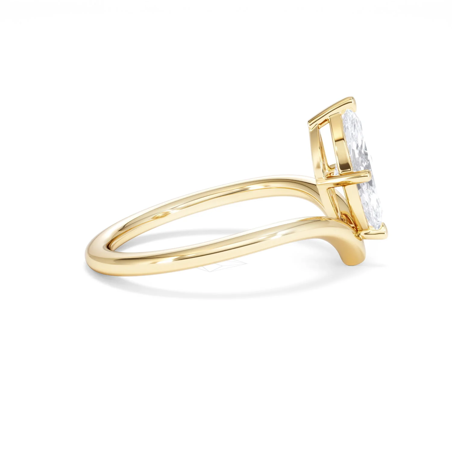 Vela 1.00ct Marquise Cut Lab Diamond Solitaire Engagement Ring in 18K Yellow Gold - Image 27
