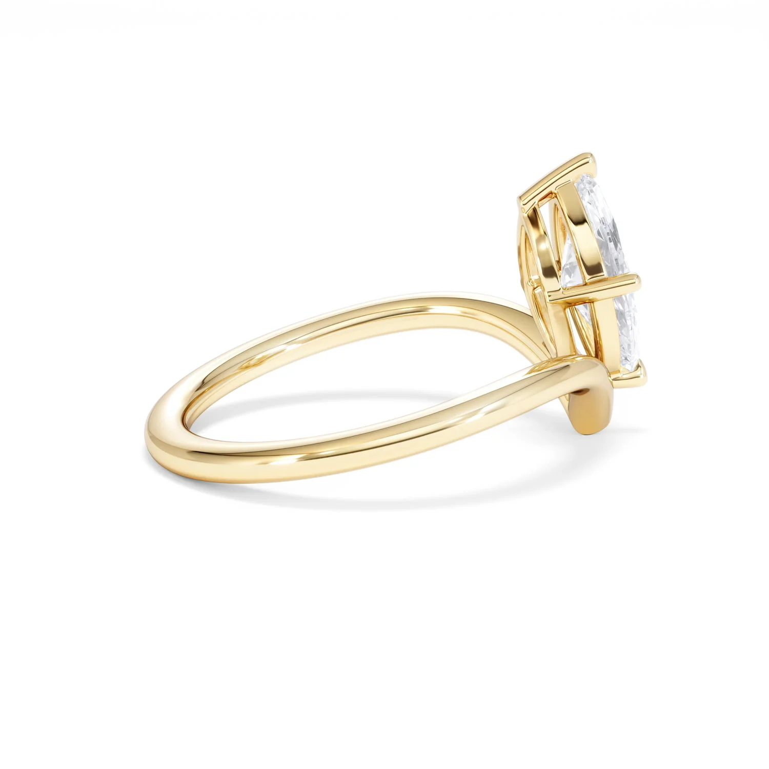 Vela 1.00ct Marquise Cut Lab Diamond Solitaire Engagement Ring in 18K Yellow Gold - Image 31