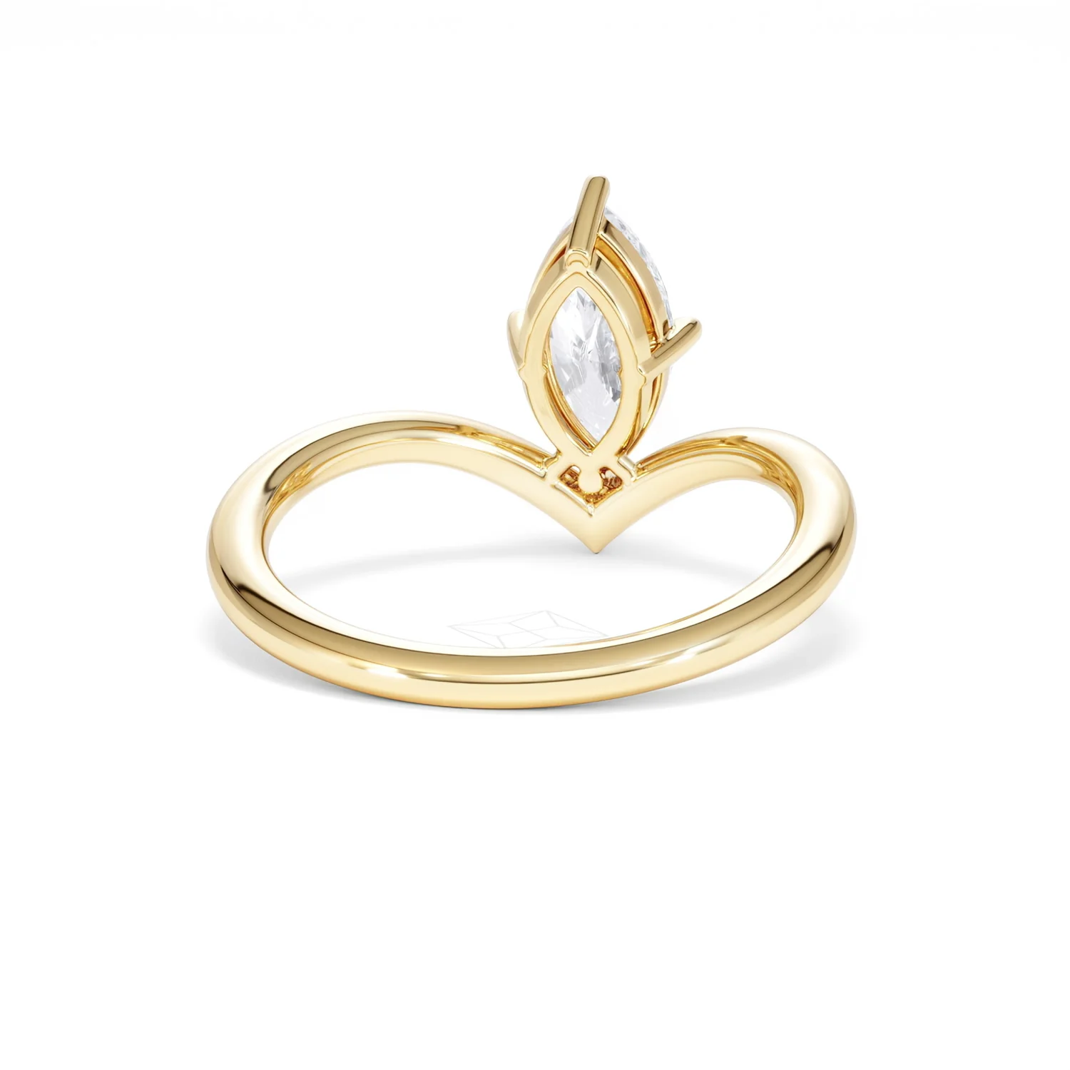 Vela 1.00ct Marquise Cut Lab Diamond Solitaire Engagement Ring in 18K Yellow Gold - Image 45