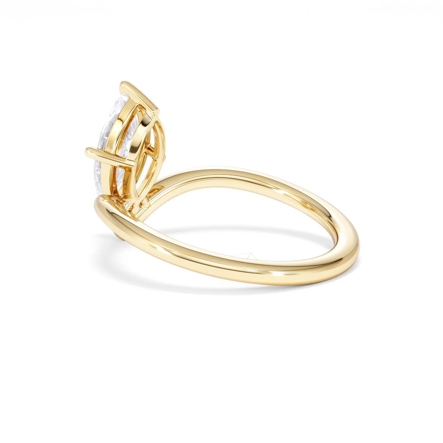 Vela 1.00ct Marquise Cut Lab Diamond Solitaire Engagement Ring in 18K Yellow Gold - Image 60