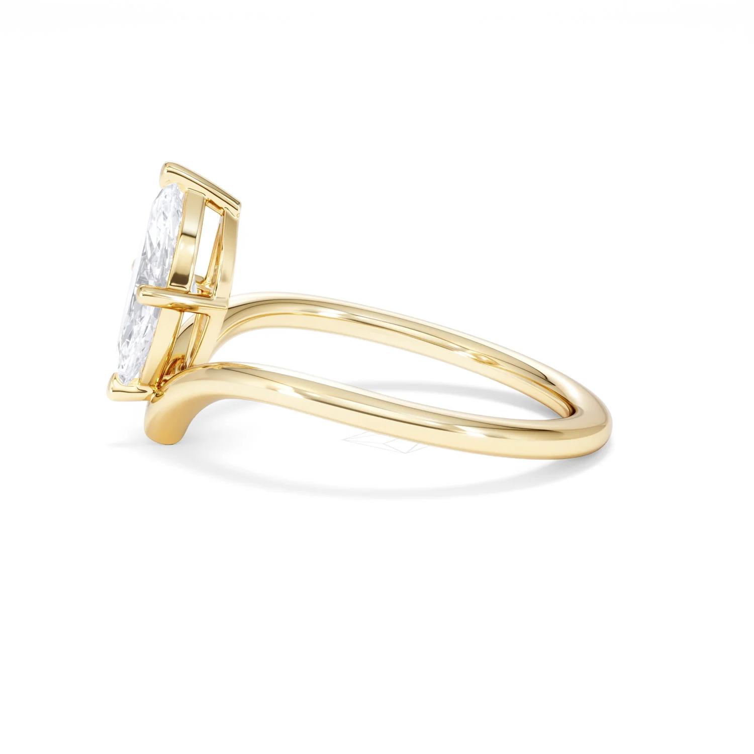 Vela 1.00ct Marquise Cut Lab Diamond Solitaire Engagement Ring in 18K Yellow Gold - Image 69
