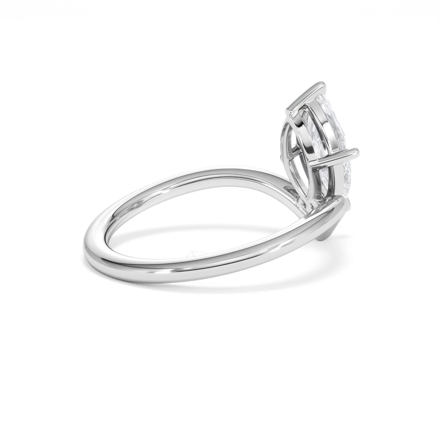 Vela 1.00ct Marquise Cut Lab Diamond Solitaire Engagement Ring in Platinum - Image 34