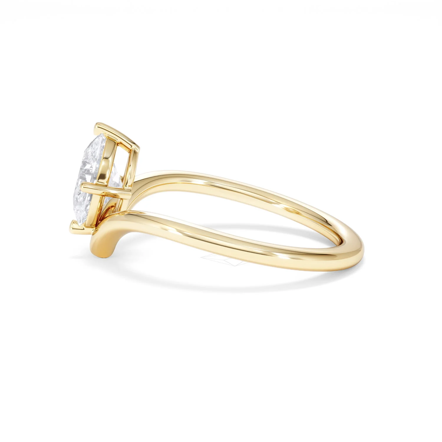 Vela 1.00ct Oval Cut Lab Diamond Solitaire Engagement Ring in 18K Yellow Gold - Image 68