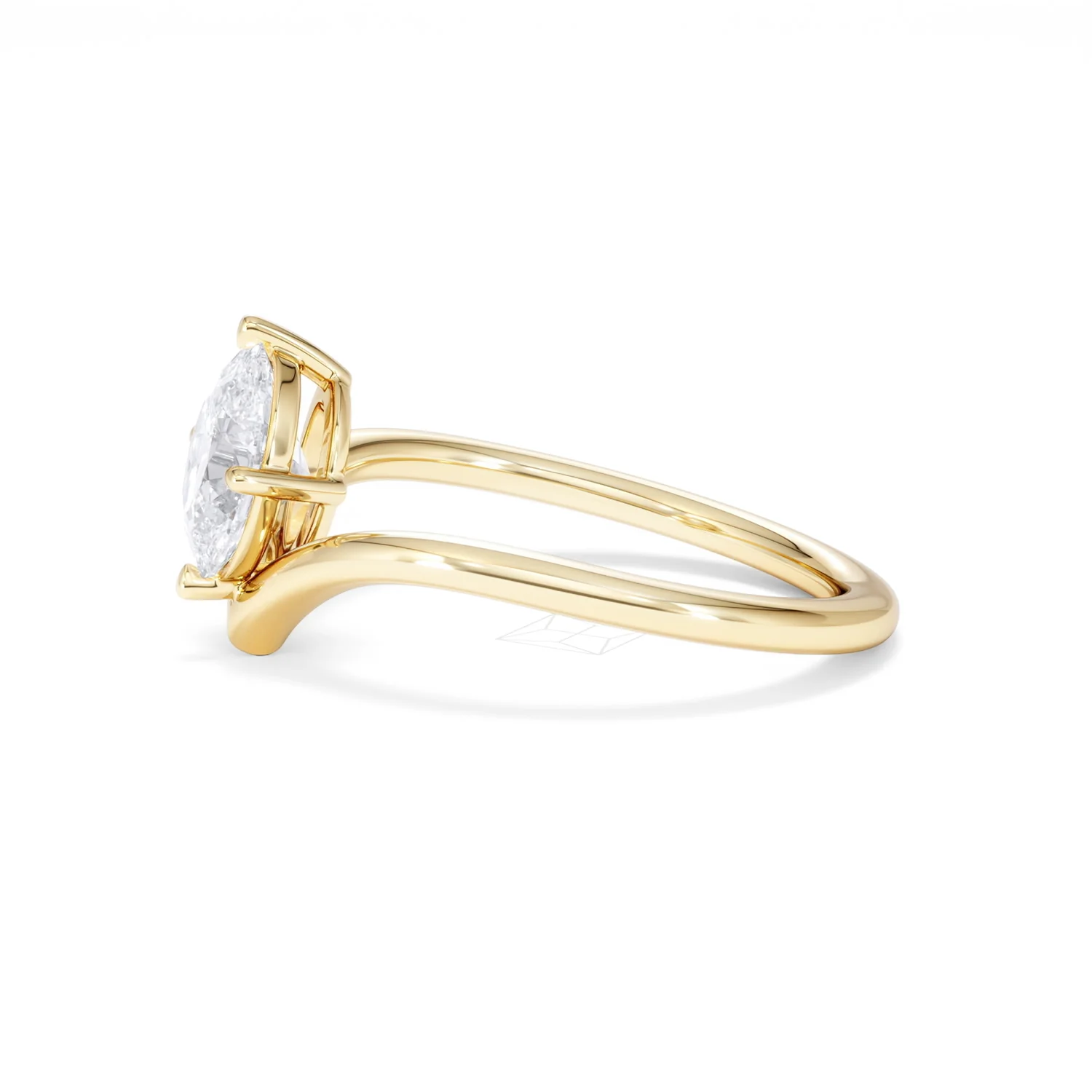 Vela 1.00ct Oval Cut Lab Diamond Solitaire Engagement Ring in 18K Yellow Gold - Image 71
