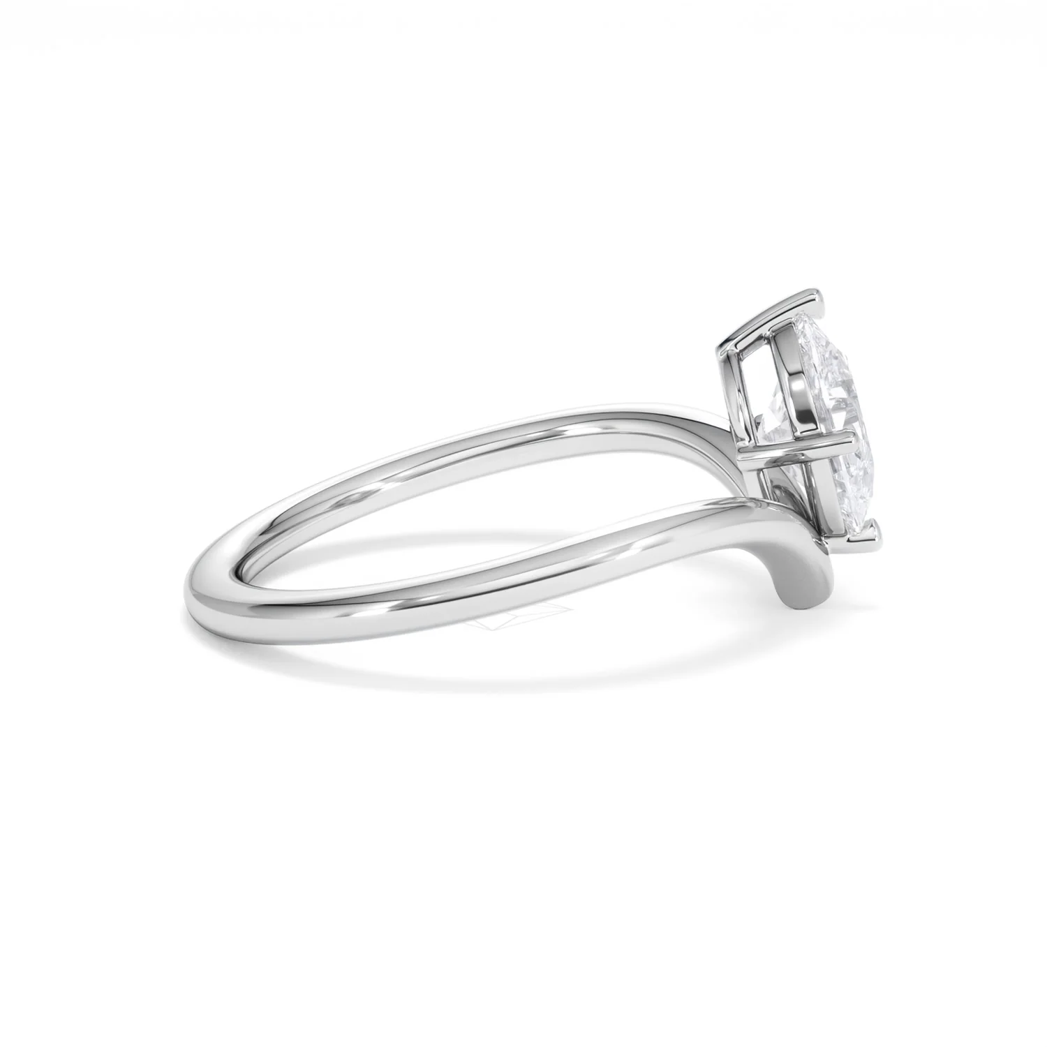 Vela 1.00ct Oval Cut Lab Diamond Solitaire Engagement Ring in Platinum - Image 27