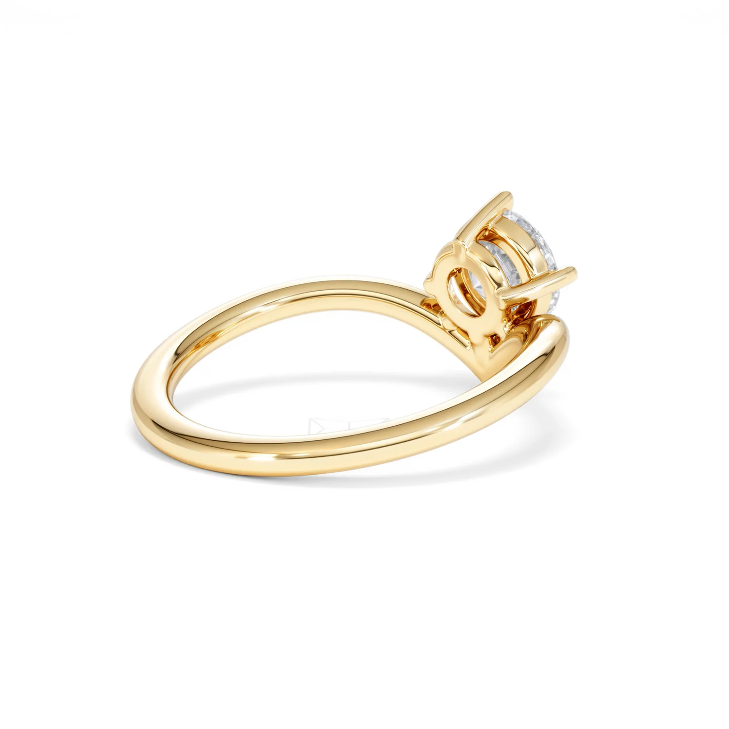 Vela 1.00ct Round Cut Lab Diamond Solitaire Engagement Ring in 18K Yellow Gold - Image 38