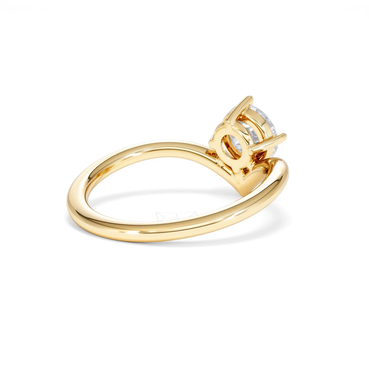 Vela 1.00ct Round Cut Lab Diamond Solitaire Engagement Ring in 18K Yellow Gold - Image 39
