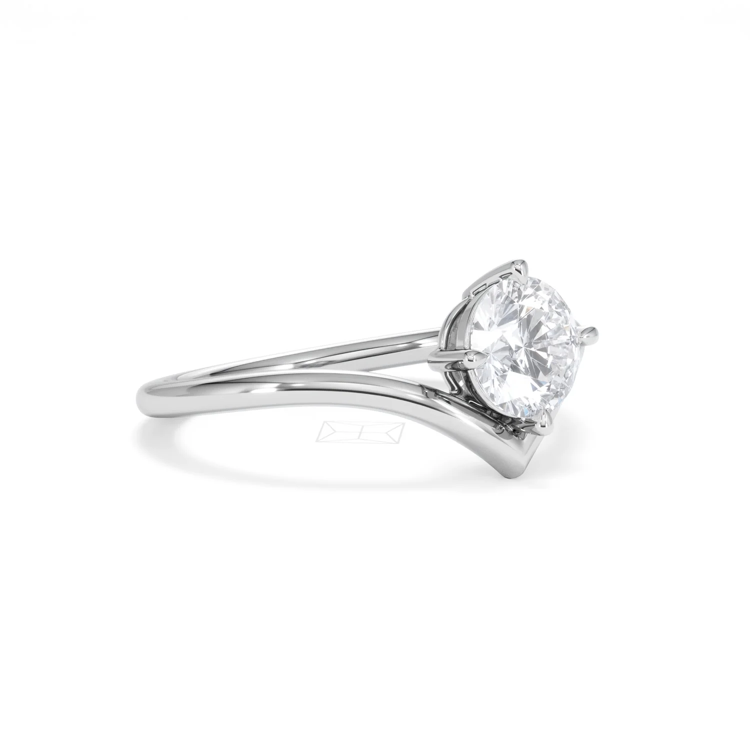 Vela 1.00ct Round Cut Lab Diamond Solitaire Engagement Ring in Platinum - Image 16