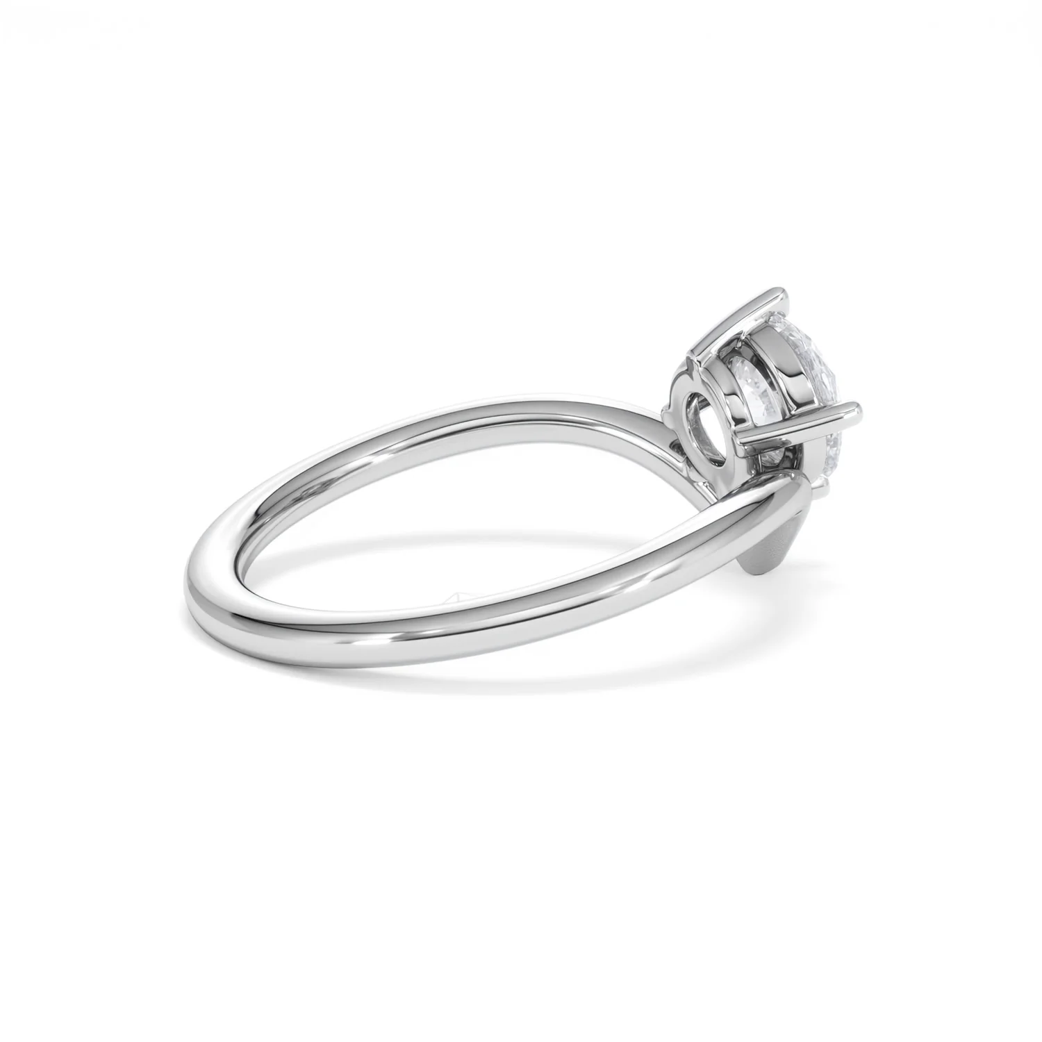 Vela 1.00ct Round Cut Lab Diamond Solitaire Engagement Ring in Platinum - Image 33