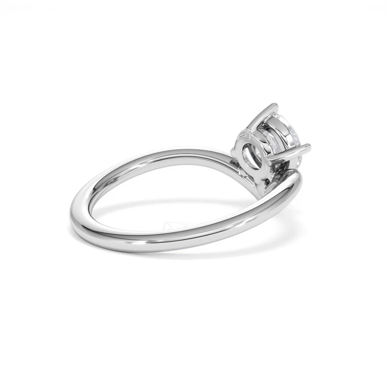 Vela 1.00ct Round Cut Lab Diamond Solitaire Engagement Ring in Platinum - Image 36