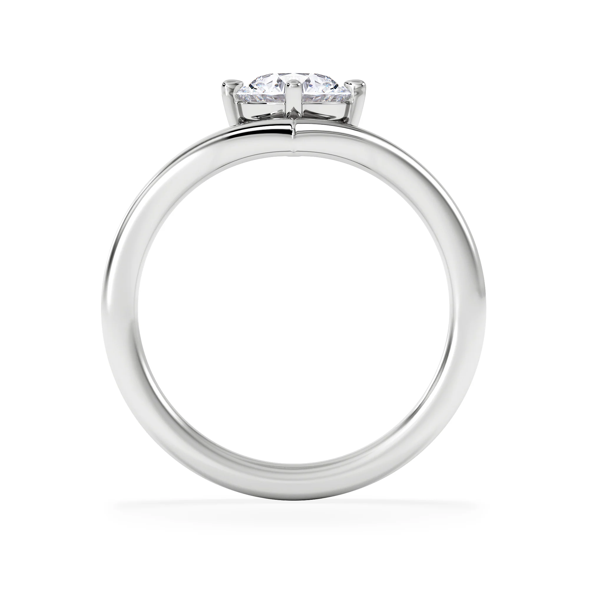 Vela 1.00ct Round Cut Lab Diamond Solitaire Engagement Ring in Platinum - Image 6