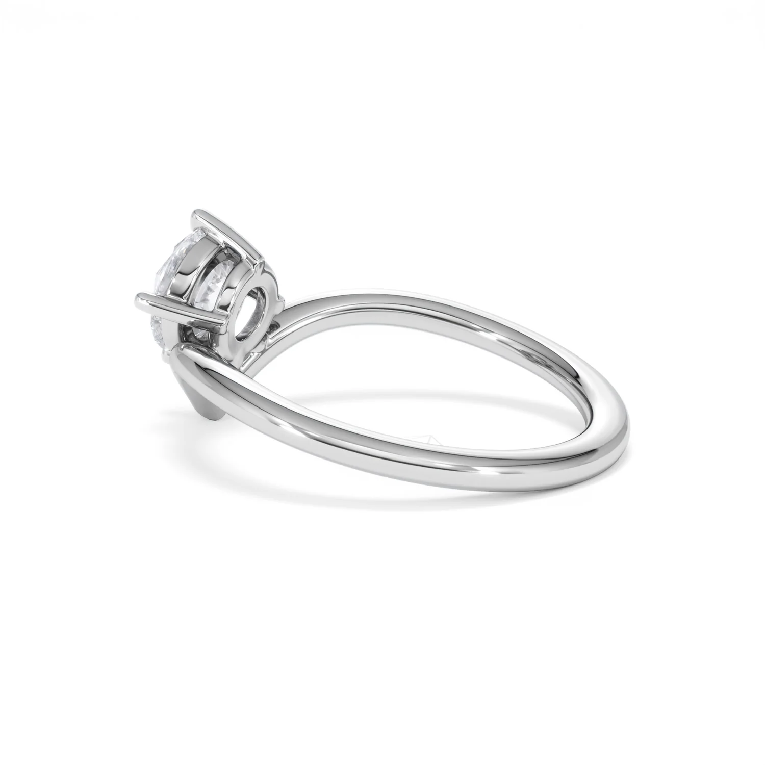 Vela 1.00ct Round Cut Lab Diamond Solitaire Engagement Ring in Platinum - Image 60
