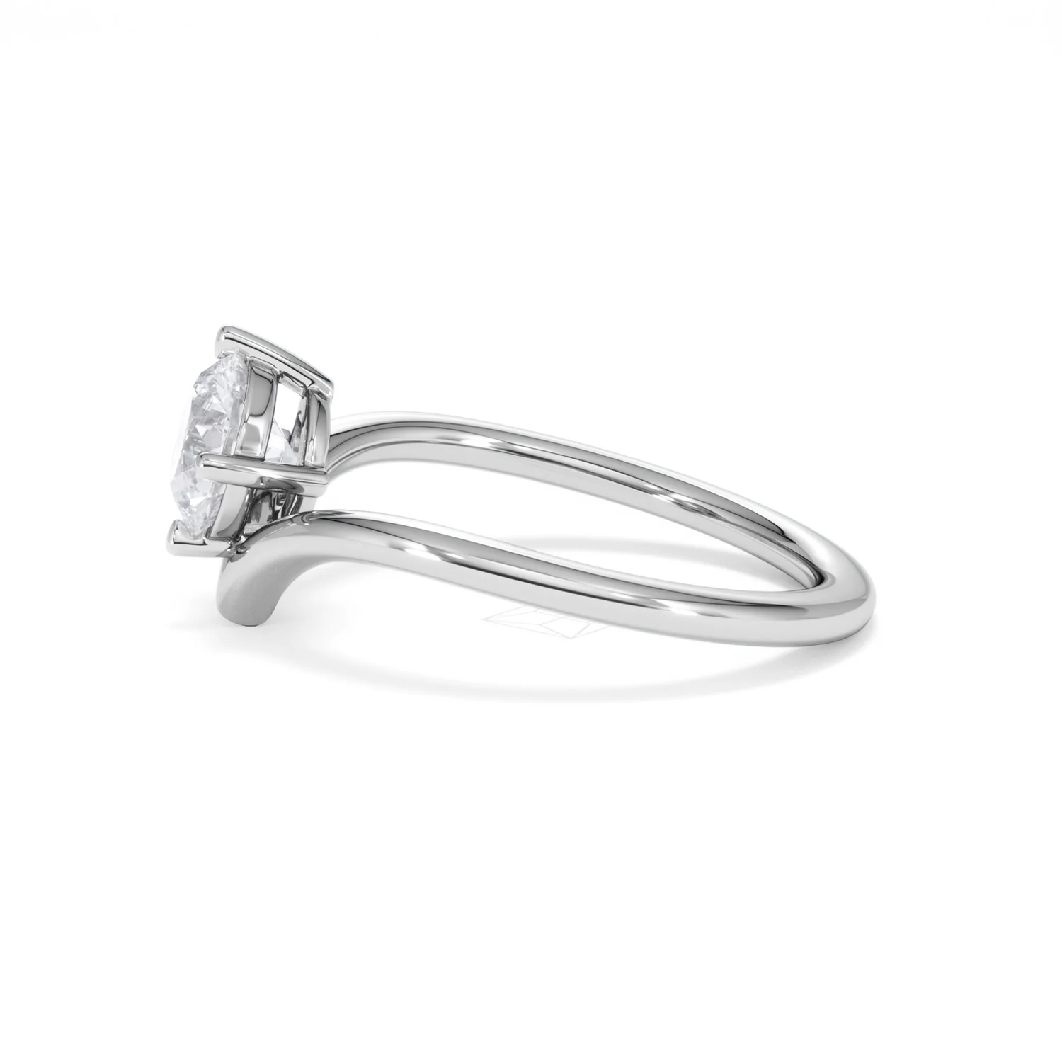 Vela 1.00ct Round Cut Lab Diamond Solitaire Engagement Ring in Platinum - Image 68