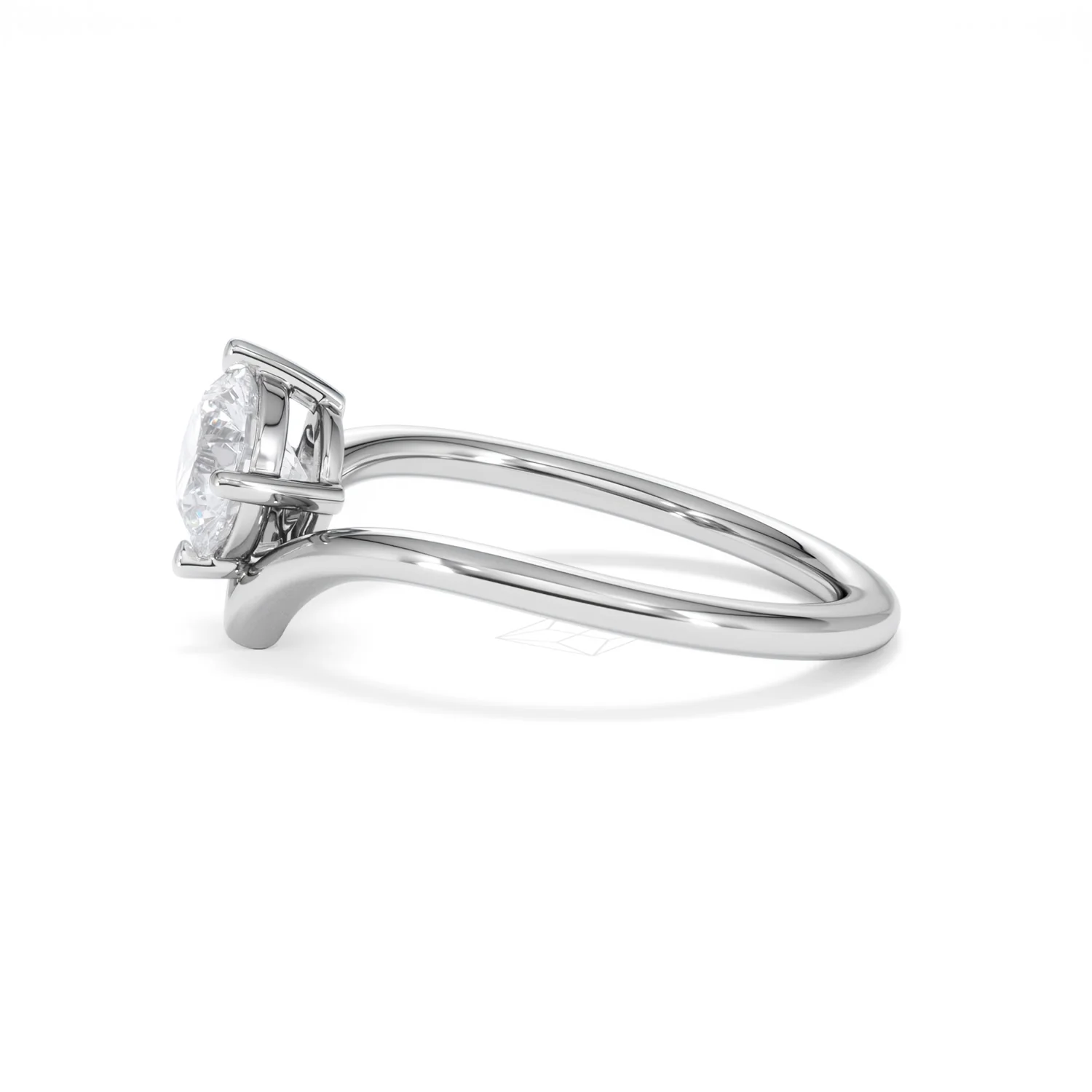 Vela 1.00ct Round Cut Lab Diamond Solitaire Engagement Ring in Platinum - Image 69
