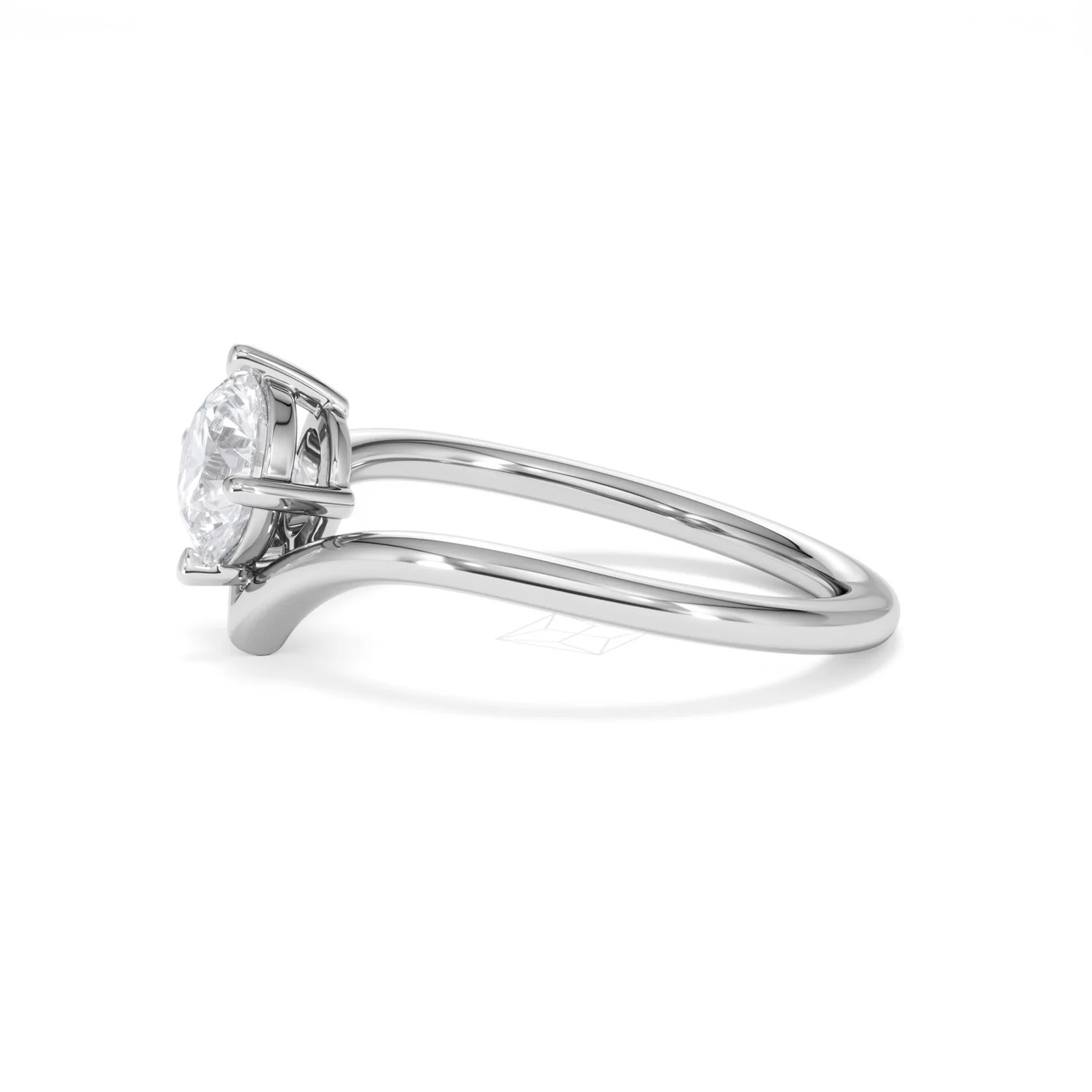 Vela 1.00ct Round Cut Lab Diamond Solitaire Engagement Ring in Platinum - Image 70