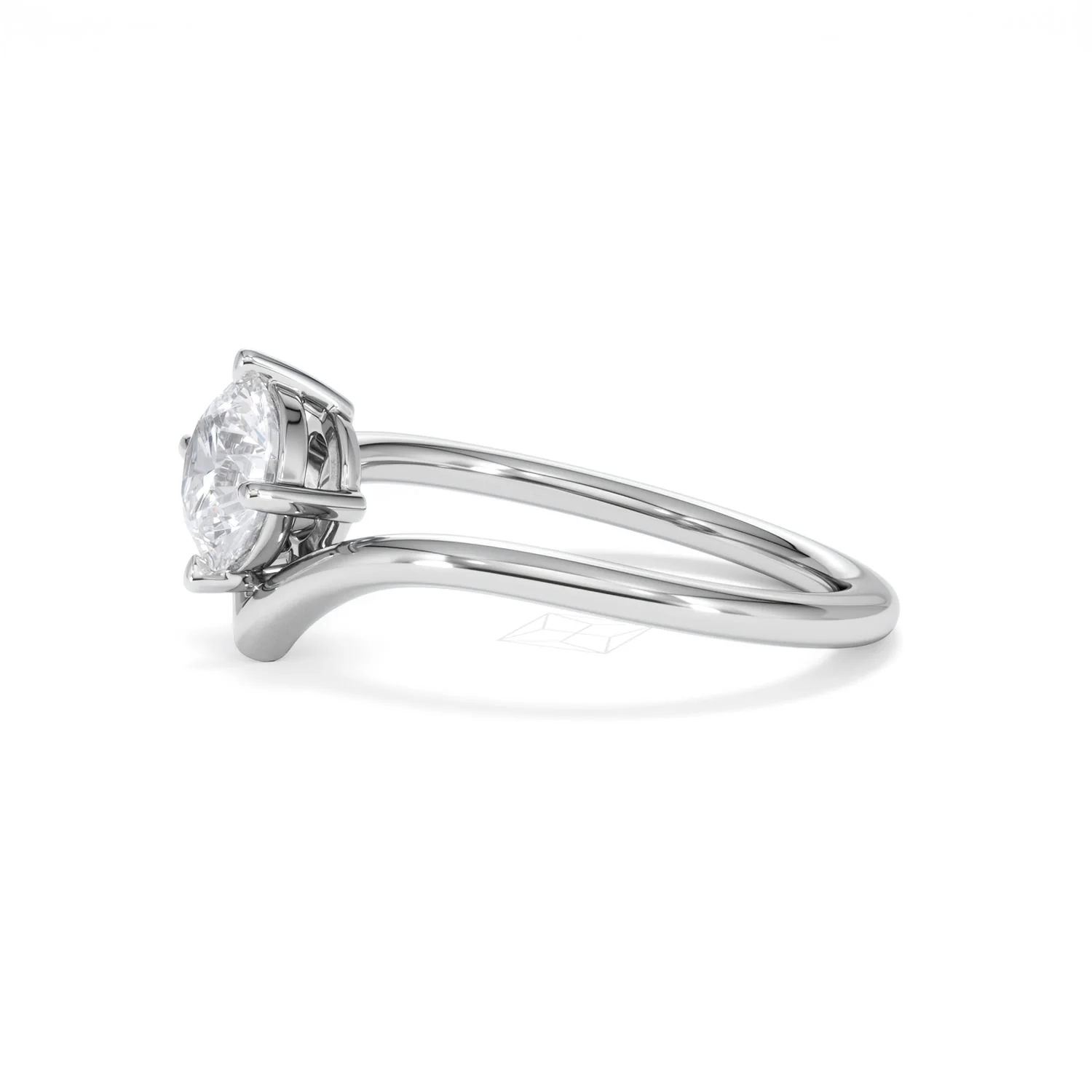 Vela 1.00ct Round Cut Lab Diamond Solitaire Engagement Ring in Platinum - Image 71