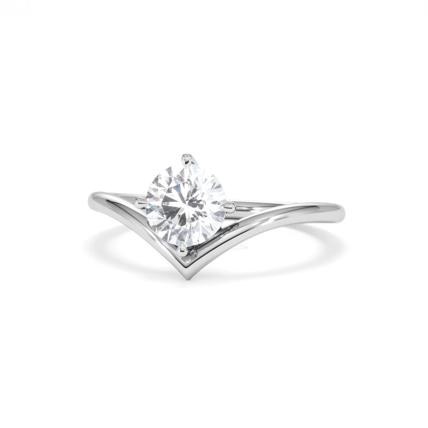 Vela 1.00ct Round Cut Lab Diamond Solitaire Engagement Ring in Platinum - Image 84