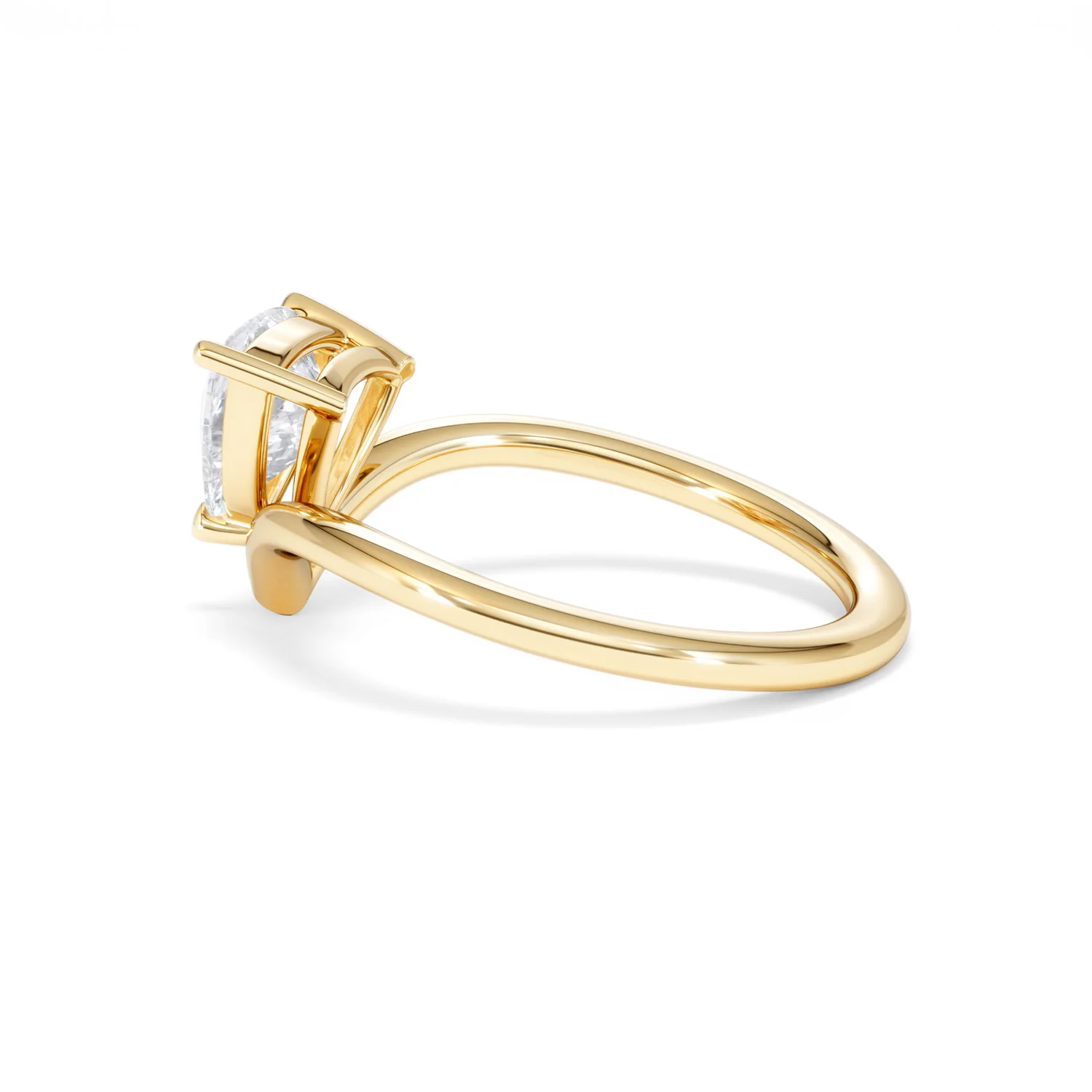 Vela 1.00ct Trillion Cut Lab Diamond Solitaire Engagement Ring in 18K Yellow Gold - Image 64