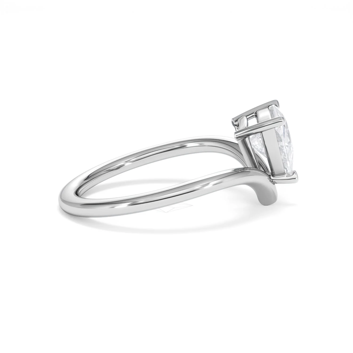 Vela 1.00ct Trillion Cut Lab Diamond Solitaire Engagement Ring in Platinum - Image 27