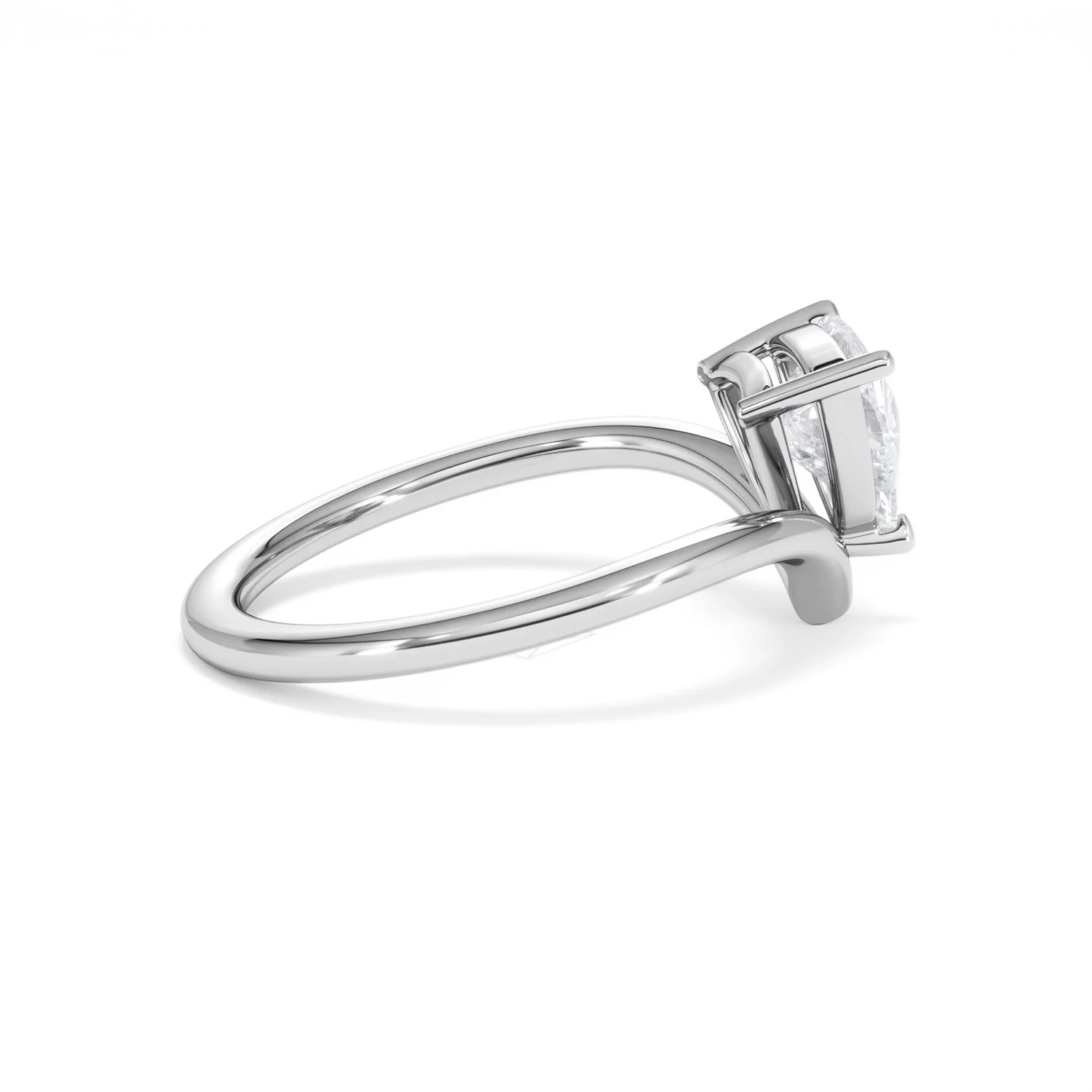 Vela 1.00ct Trillion Cut Lab Diamond Solitaire Engagement Ring in Platinum - Image 29