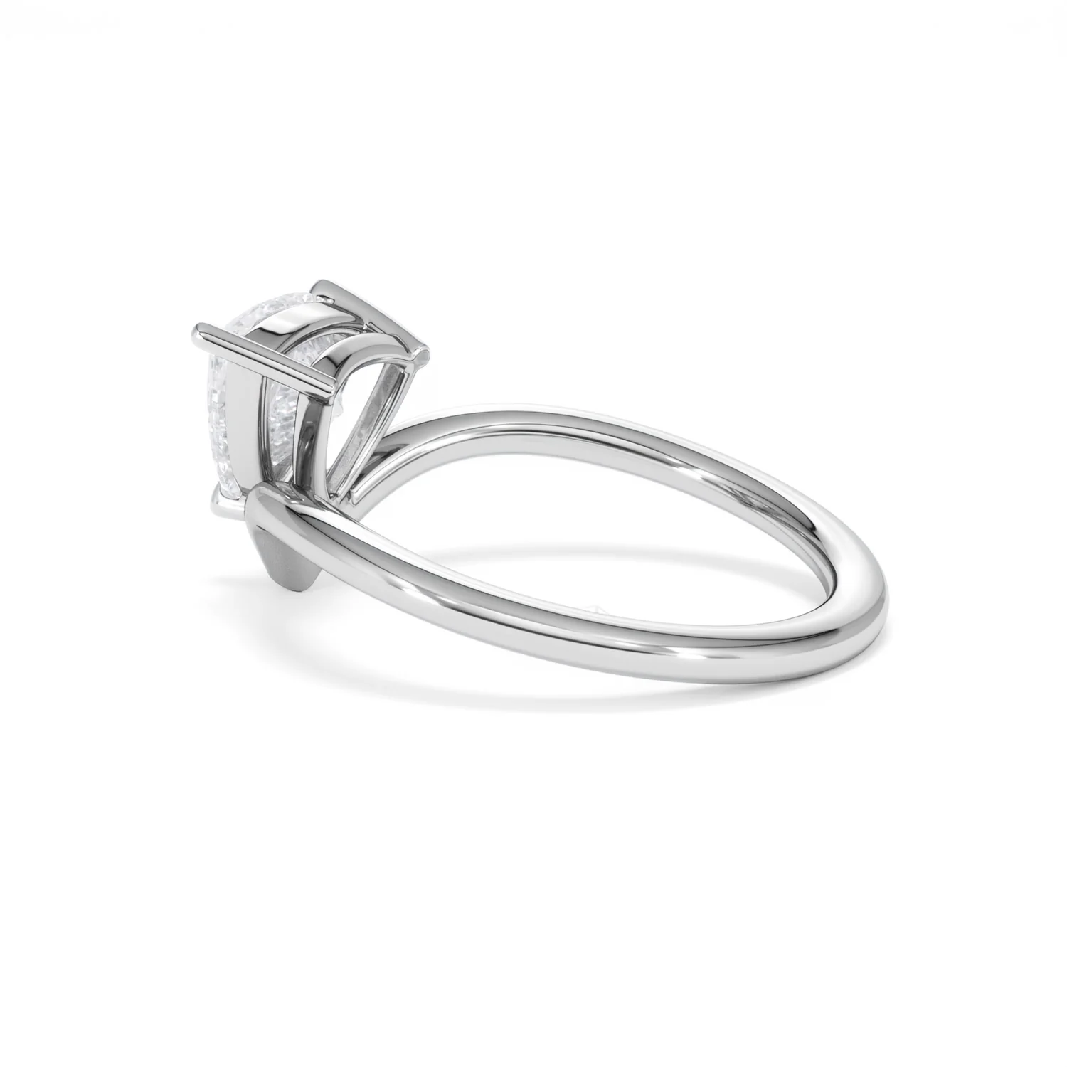 Vela 1.00ct Trillion Cut Lab Diamond Solitaire Engagement Ring in Platinum - Image 61
