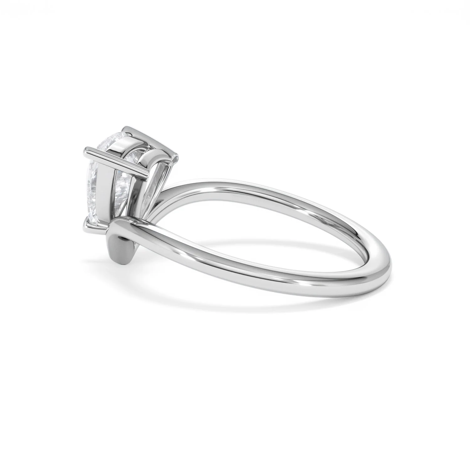 Vela 1.00ct Trillion Cut Lab Diamond Solitaire Engagement Ring in Platinum - Image 63