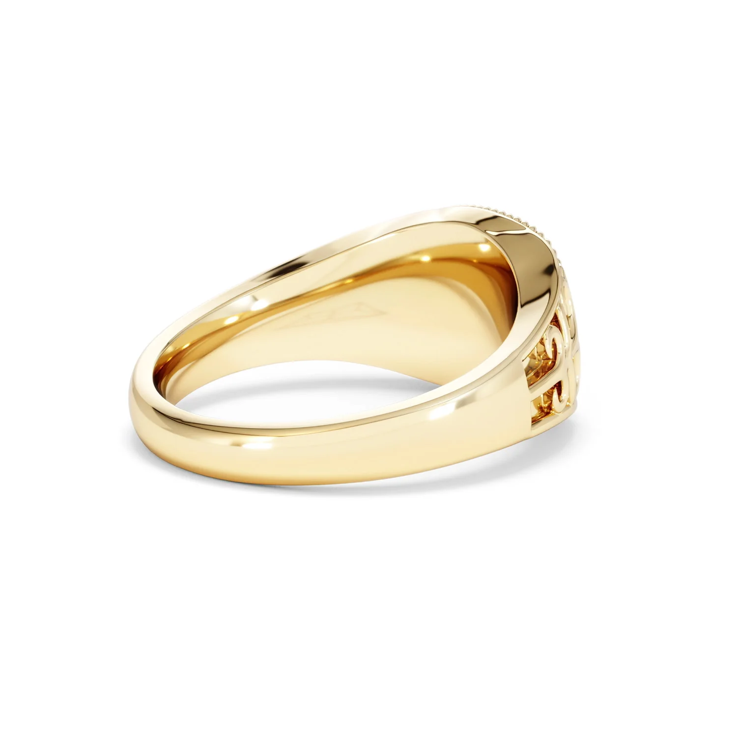 Virgo Zodiac 0.01ct Lab Diamond Signet Ring in 18K Gold Vermeil - Image 36