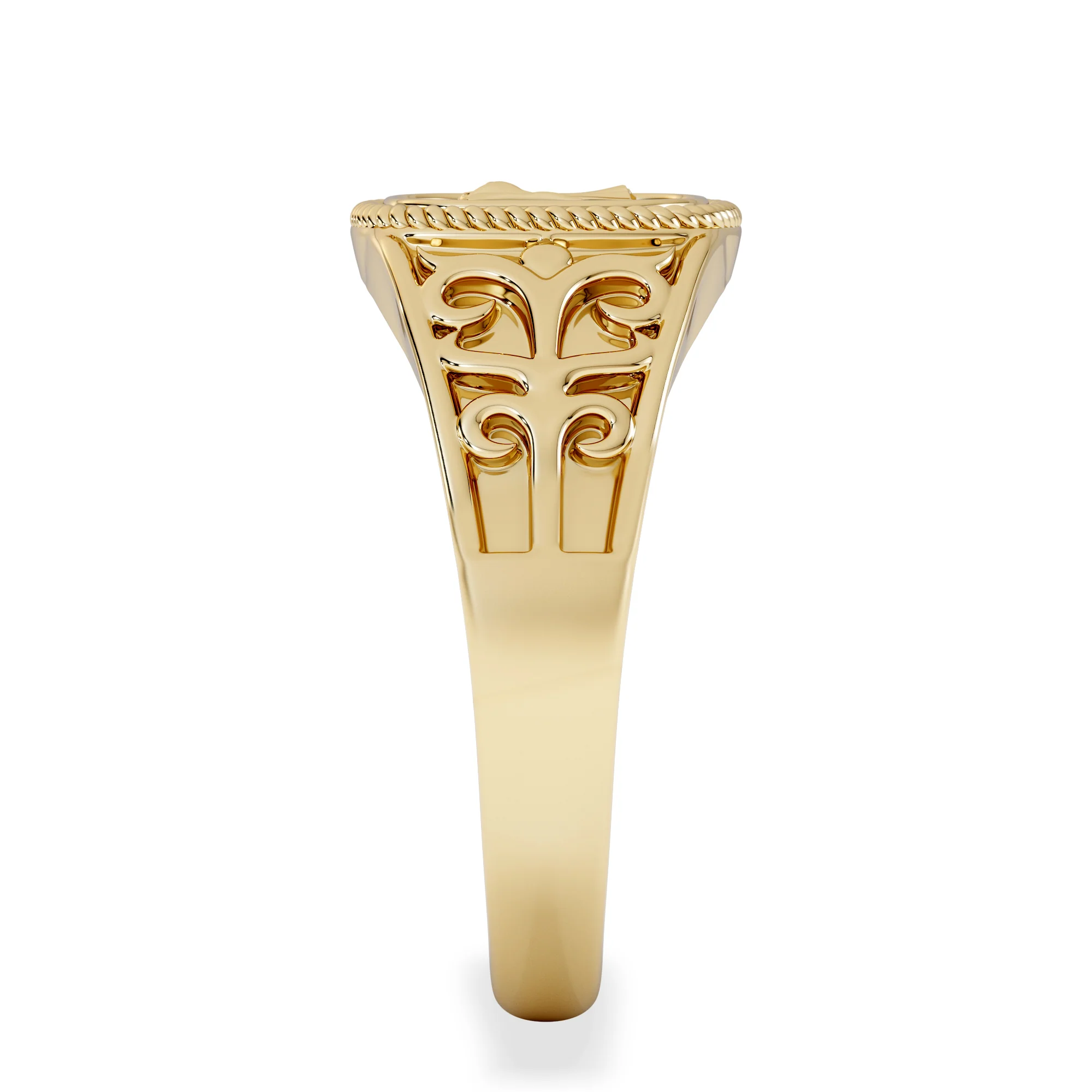 Virgo Zodiac 0.01ct Lab Diamond Signet Ring in 18K Gold Vermeil - Image 5