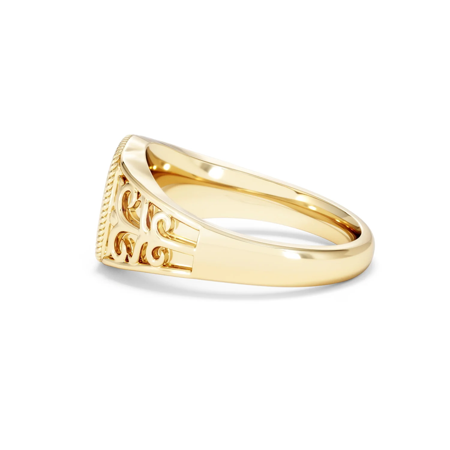 Virgo Zodiac 0.01ct Lab Diamond Signet Ring in 18K Gold Vermeil - Image 65