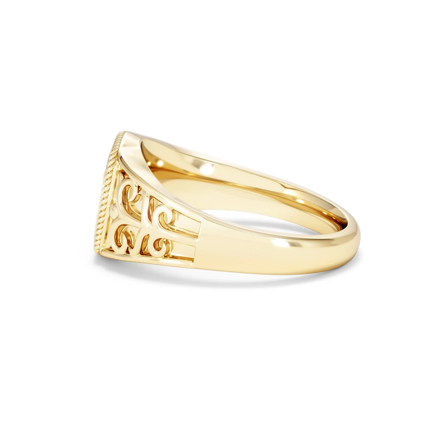Virgo Zodiac 0.01ct Lab Diamond Signet Ring in 18K Gold Vermeil - Image 66