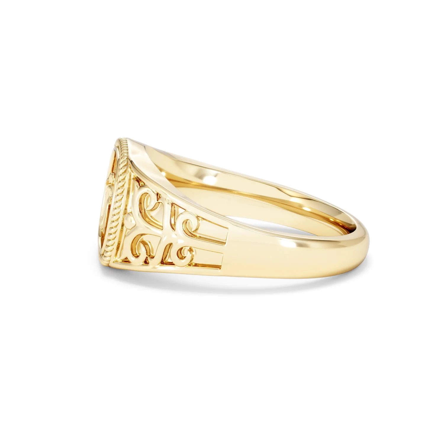 Virgo Zodiac 0.01ct Lab Diamond Signet Ring in 18K Gold Vermeil - Image 68