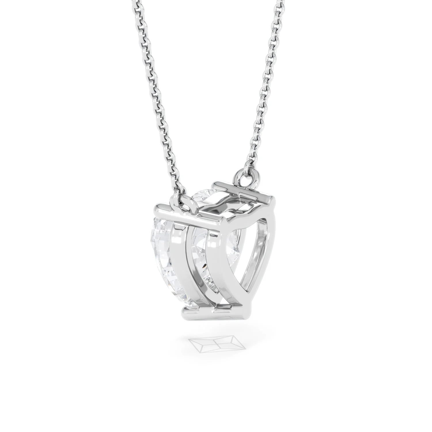 Wanderlust 3.00ct Floating Heart Cut Lab Diamond Necklaces in 9K White Gold - Image 62