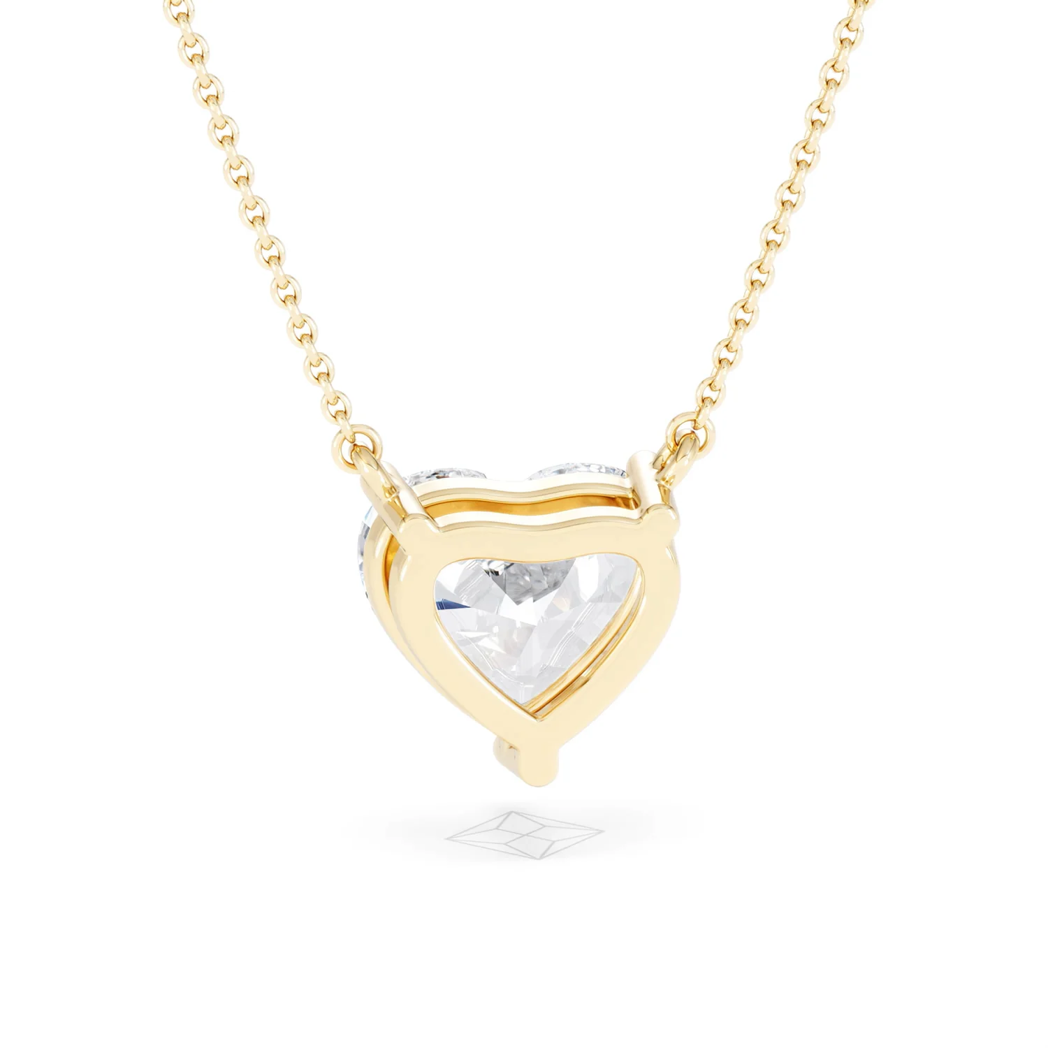Wanderlust 3.00ct Floating Heart Cut Lab Diamond Necklaces in 9K Yellow Gold - Image 51