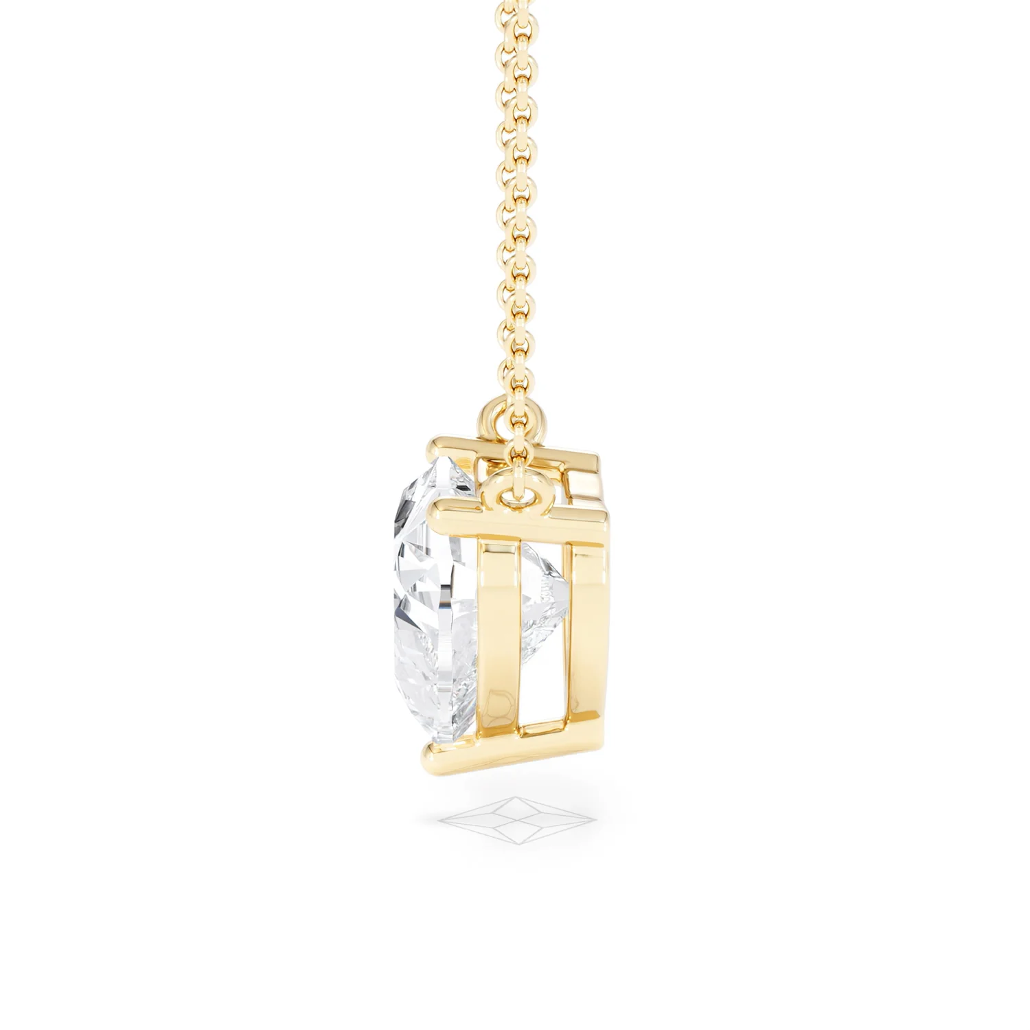 Wanderlust 3.00ct Floating Heart Cut Lab Diamond Necklaces in 9K Yellow Gold - Image 69