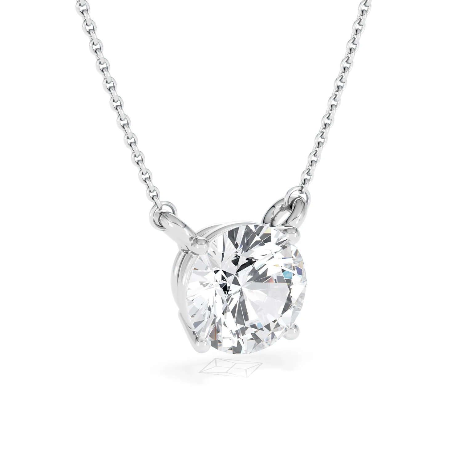 Wanderlust 3.00ct Floating Round Cut Lab Diamond Necklaces in 9K White Gold - Image 15